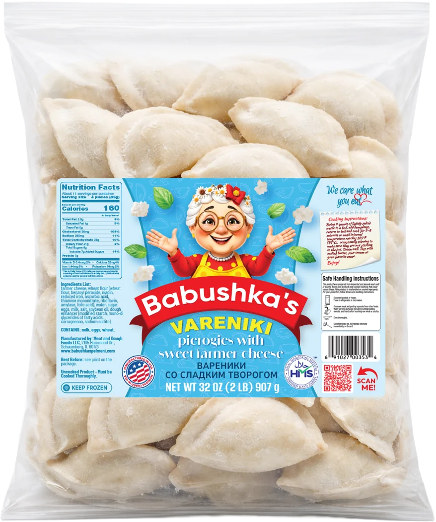 Babushka's Sweet farmer cheese Vareniki, 2 lb (907 g)