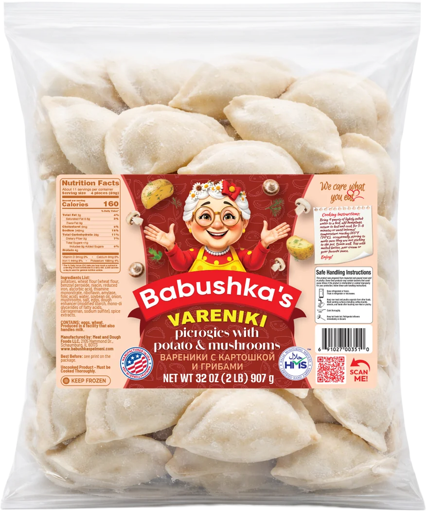Babushka's Potato and mushrooms Vareniki, 2 lb (907 g)