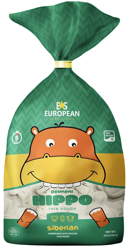 European Specialties Hippo — Siberian Regular pelmeni, 1.75 lb (795 g)