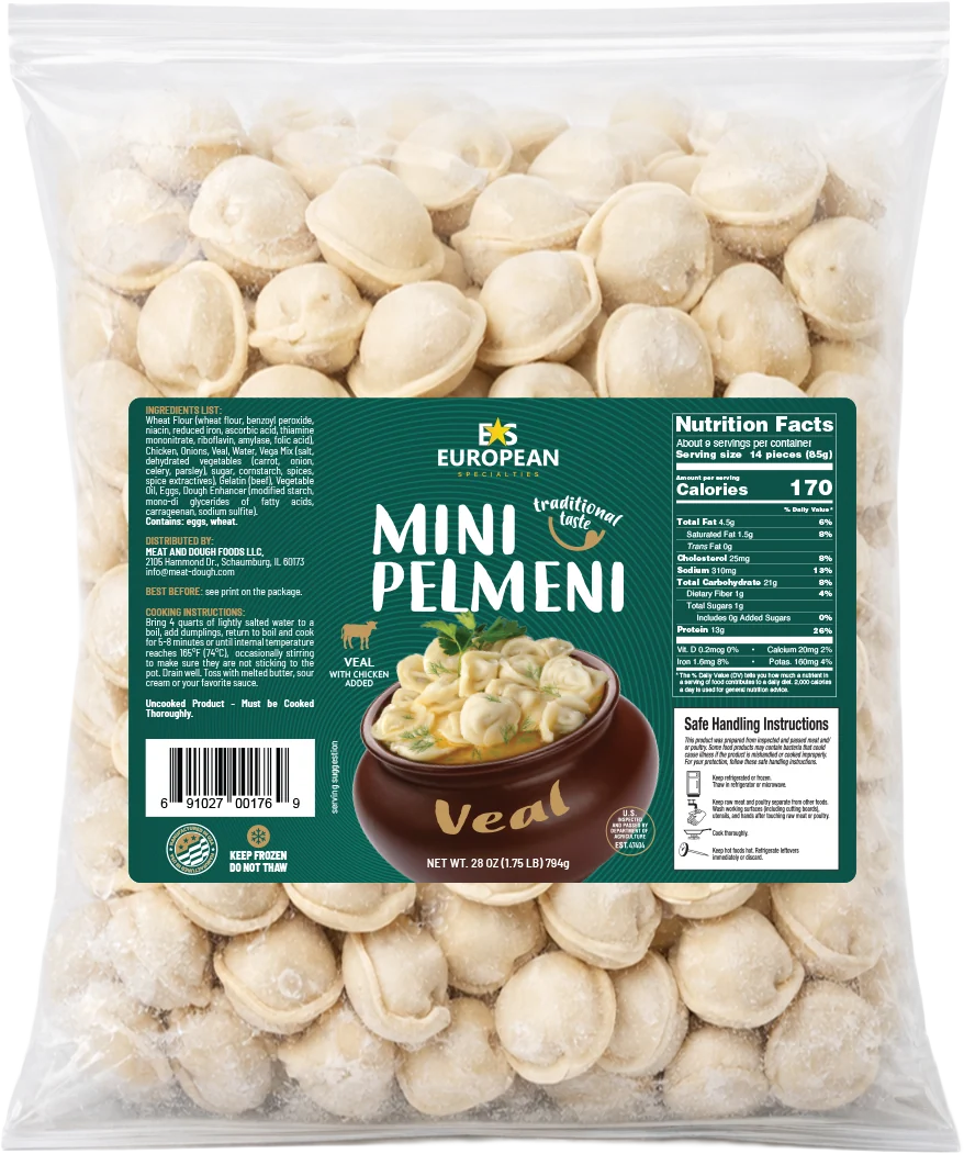 European Specialties Veal Mini pelmeni, 1.75 lb (794 g)
