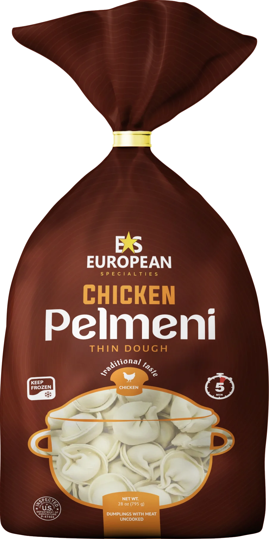 European Specialties Chicken Regular pelmeni, 1.75 lb (795 g)